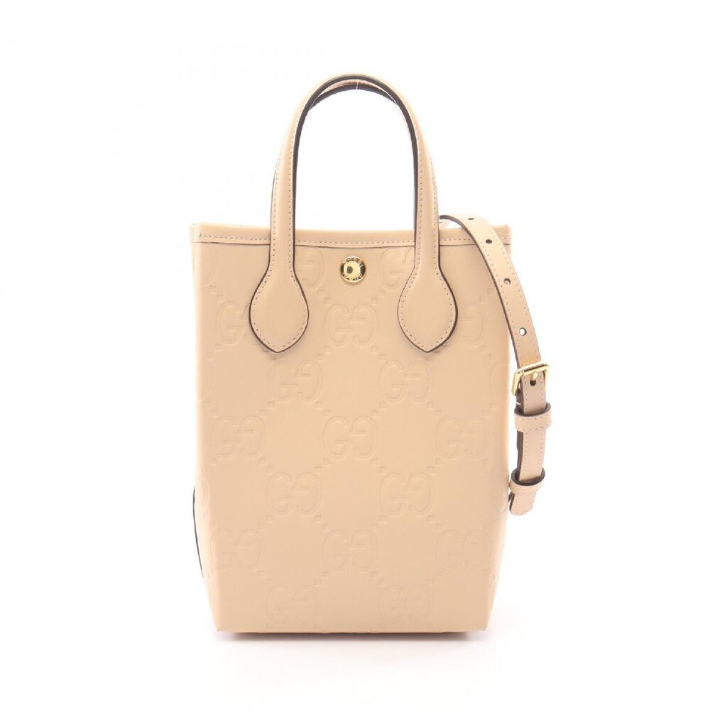 Gucci GG Super Bag Beige Leather Handbag